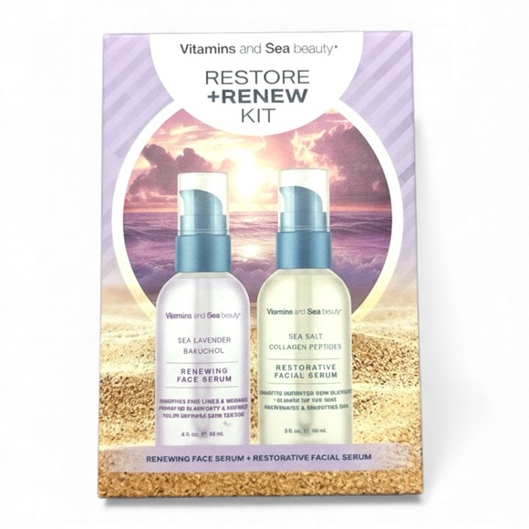 Other - Vitamins Sea Beauty Restore + Renew Kit Sea Lavender and Sea Salt Serums NEW PC